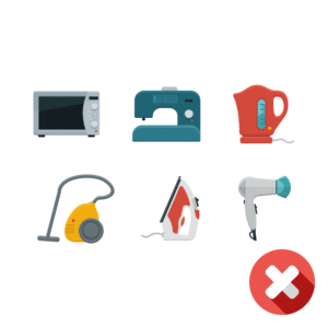 What can't I put in my Skip? Electrical Appliances are not an accepted waste type in a Skip