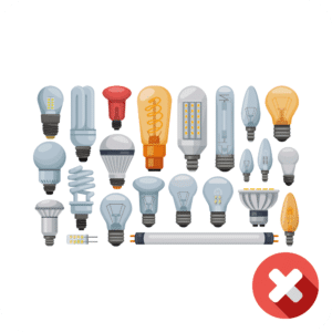 What can't I put in my Skip? Fluorescent Tubes & Light Bulbs is not an accepted waste type in a Skip