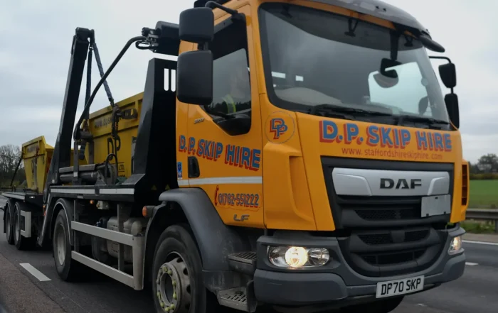 DP Group DAF skip loader lorry