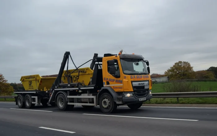 DP Group wagon and drag lorry, side view