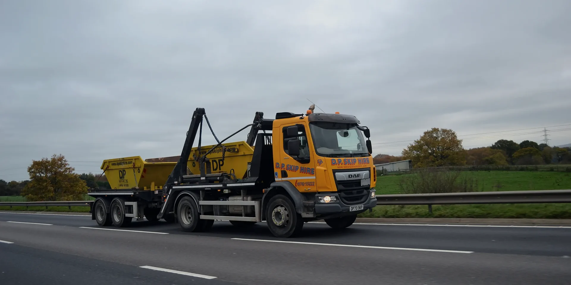 dp-skip-hire-wagon-and-drag-side Skip Hire Around Cannock Chase: Cannock, Hednesford, Rugeley, Lichfield and Burntwood